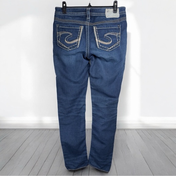 Silver Jeans Womens Dark Blue Contrast Stitched Skinny Pants Size W28/L31 - Picture 3 of 12